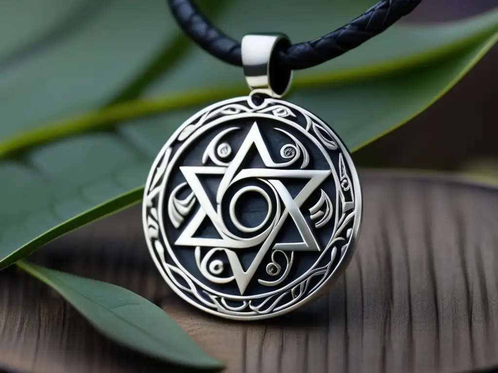 Amuleto Wiccan de plata con símbolos naturales Amuleto Wicca: diseños precisos y elegantes con símbolos naturales - Amuletos y talismanes en la Wicca: historia y significado