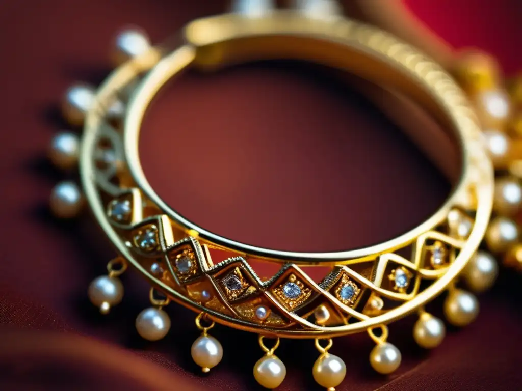 Evolución joyería India: historia y significado - Detalle del nath de oro, símbolo de elegancia y tradición en bodas indias