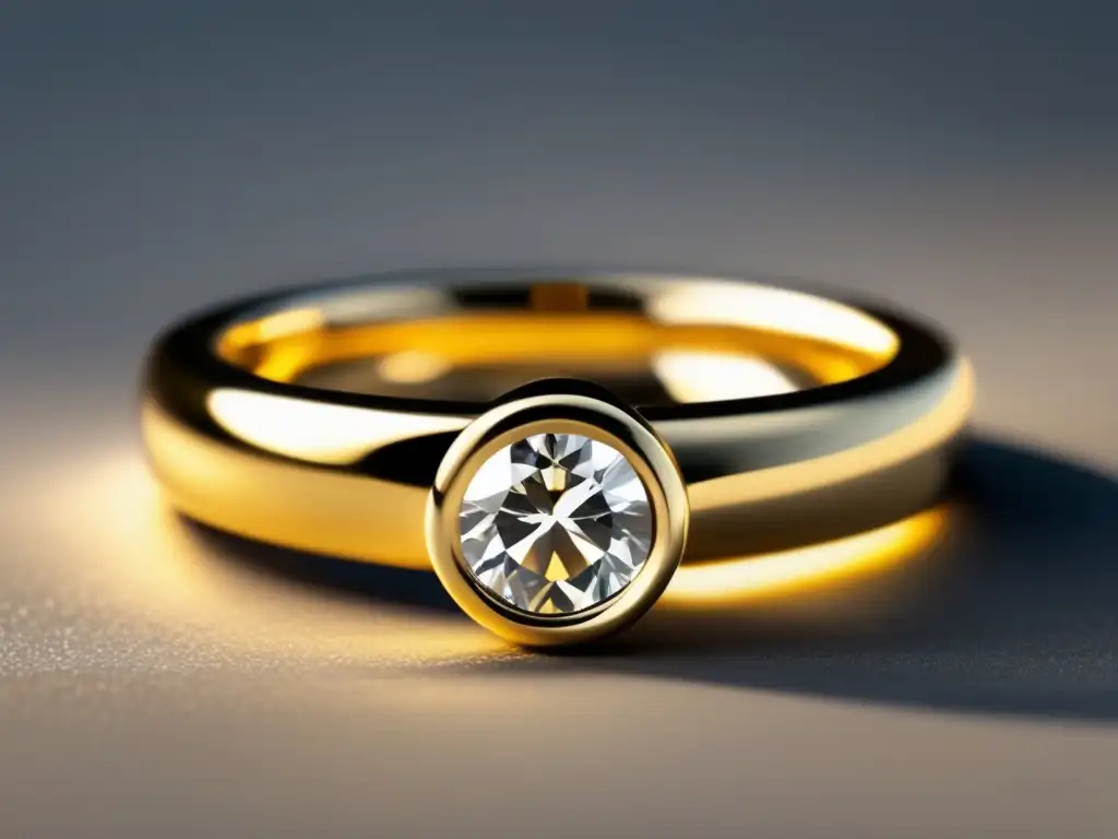 Anillo de oro ético con diamante, reflejo de la evolución de la joyería ética