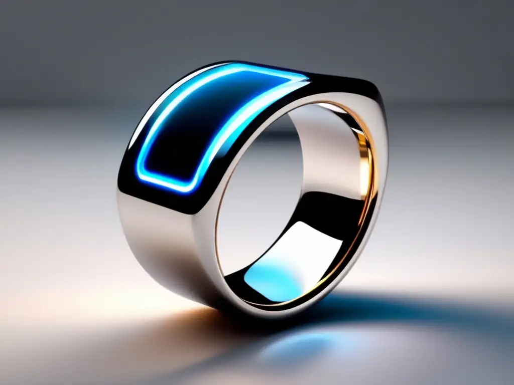 Joyería inteligente en la era digital: anillo elegante y minimalista con pantalla LED y diseño personalizable