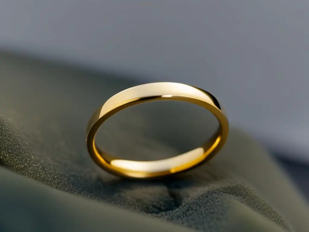 Anillo dorado minimalista con diseño ecológico - Impacto ambiental joyería