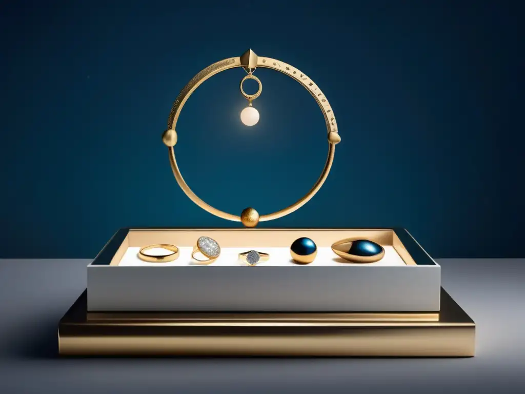 Joyería antigua con influencia astrológica: exposición de elegantes piezas celestiales