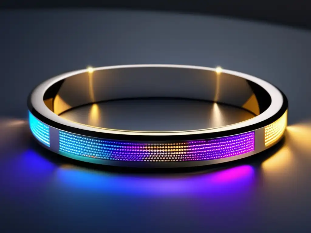 Pulsera de joyería contemporánea con luces LED y diseño geométrico -