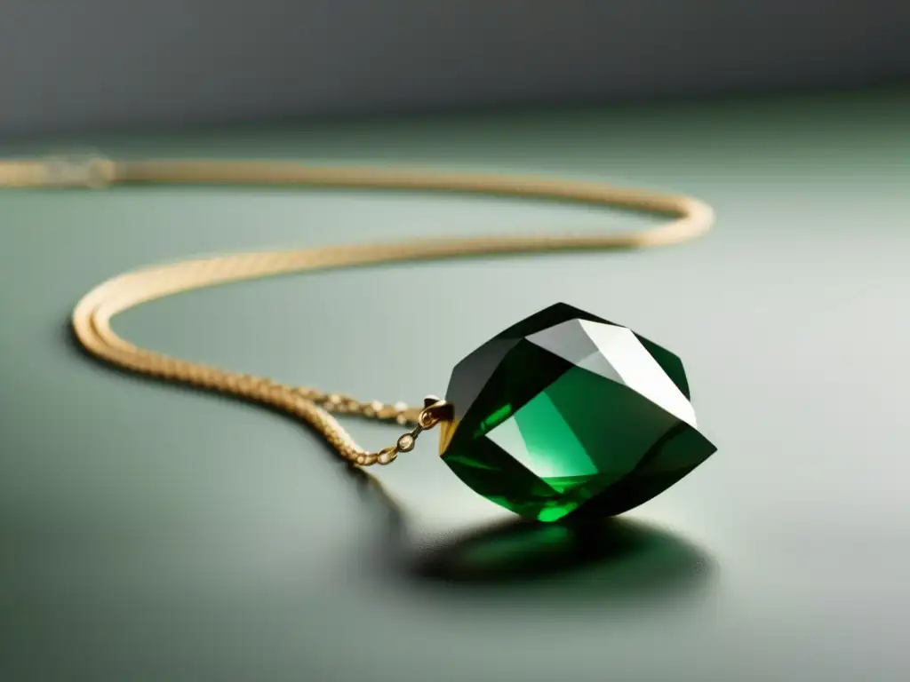 Joyería prehistórica evolución natural: collar de piedra verde con alambre de plata