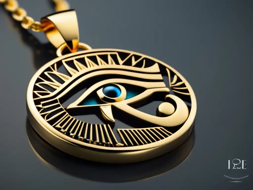 Colgante egipcio de oro con ojo de Horus: historia, joyería y protección (110 caracteres)