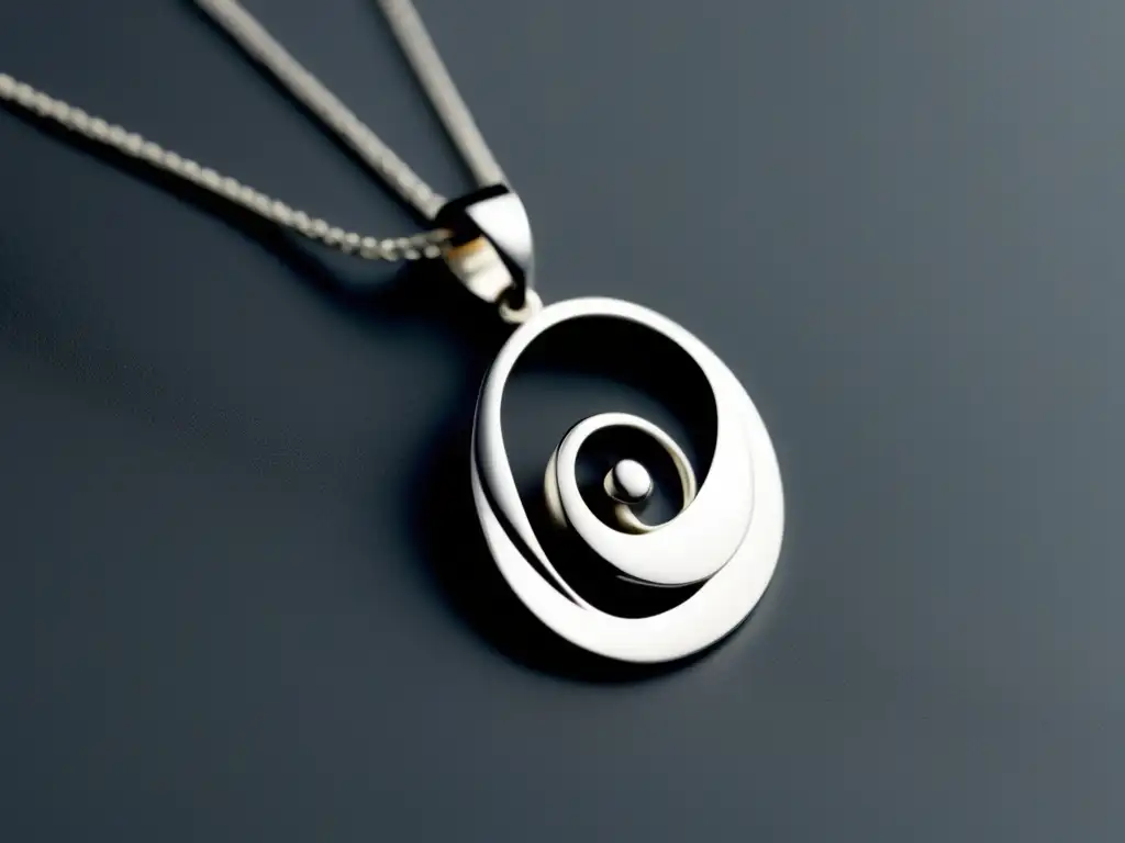 Evolución de la joyería minimalista: delicado collar de plata con colgante inspirado en la naturaleza y piedra central