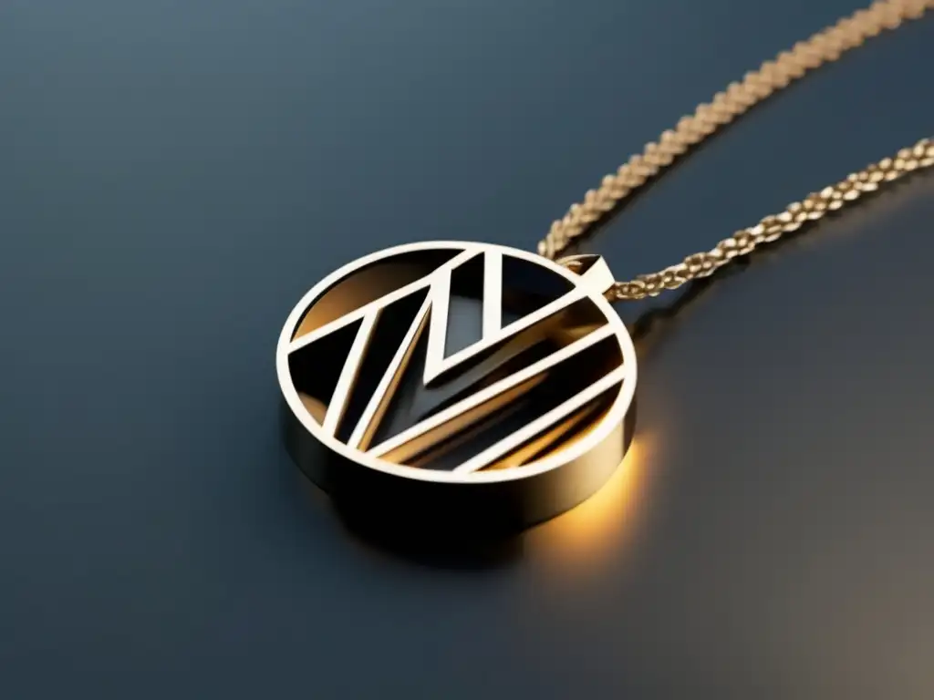 Joyería contemporánea: colgante minimalista 3D de metal