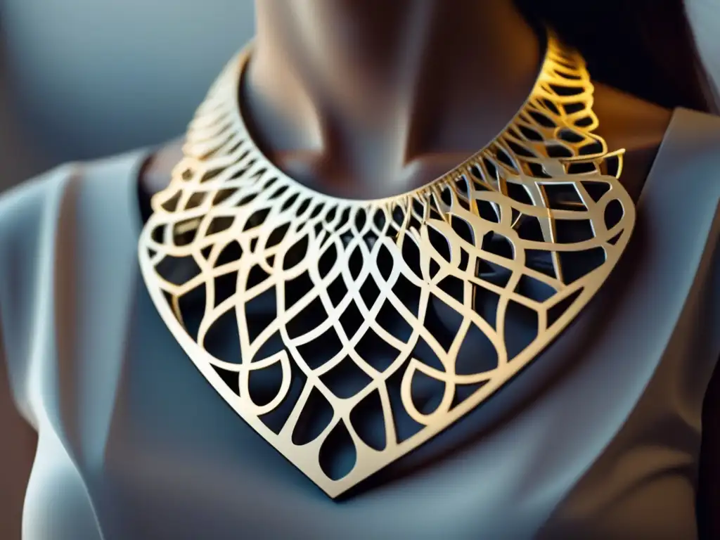 Joyería moderna redefiniendo lujo - Necklace 3D impreso, elegante y tecnológico