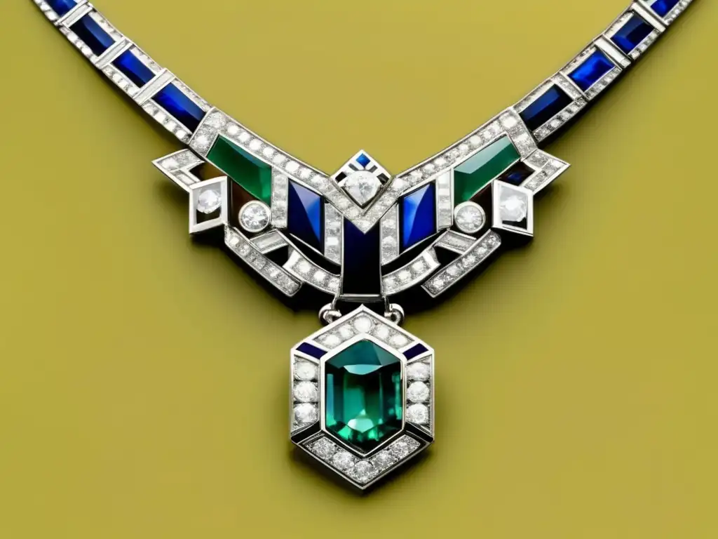 Joyería Art Deco con diseño geométrico y gemas preciosas - Evolución de la joyería Art Deco