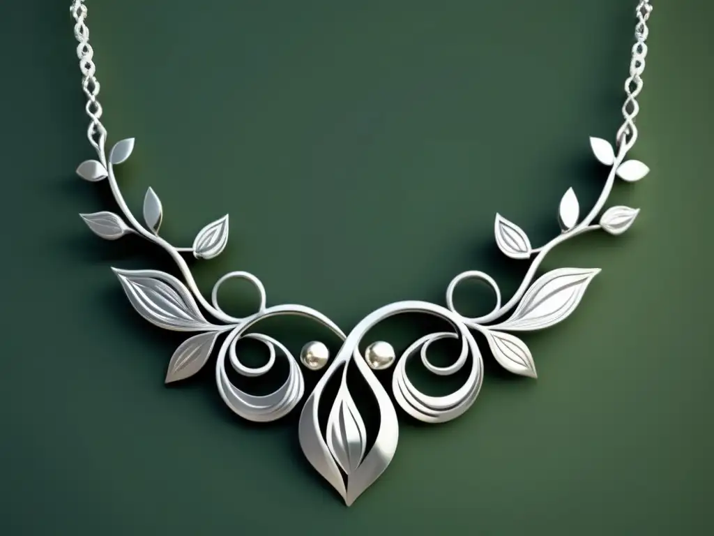 Joyas icónicas en pasarelas de moda: collar Art Nouveau de plata con opalos