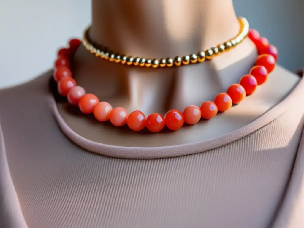 Collar moderno de coral: influencia en joyería