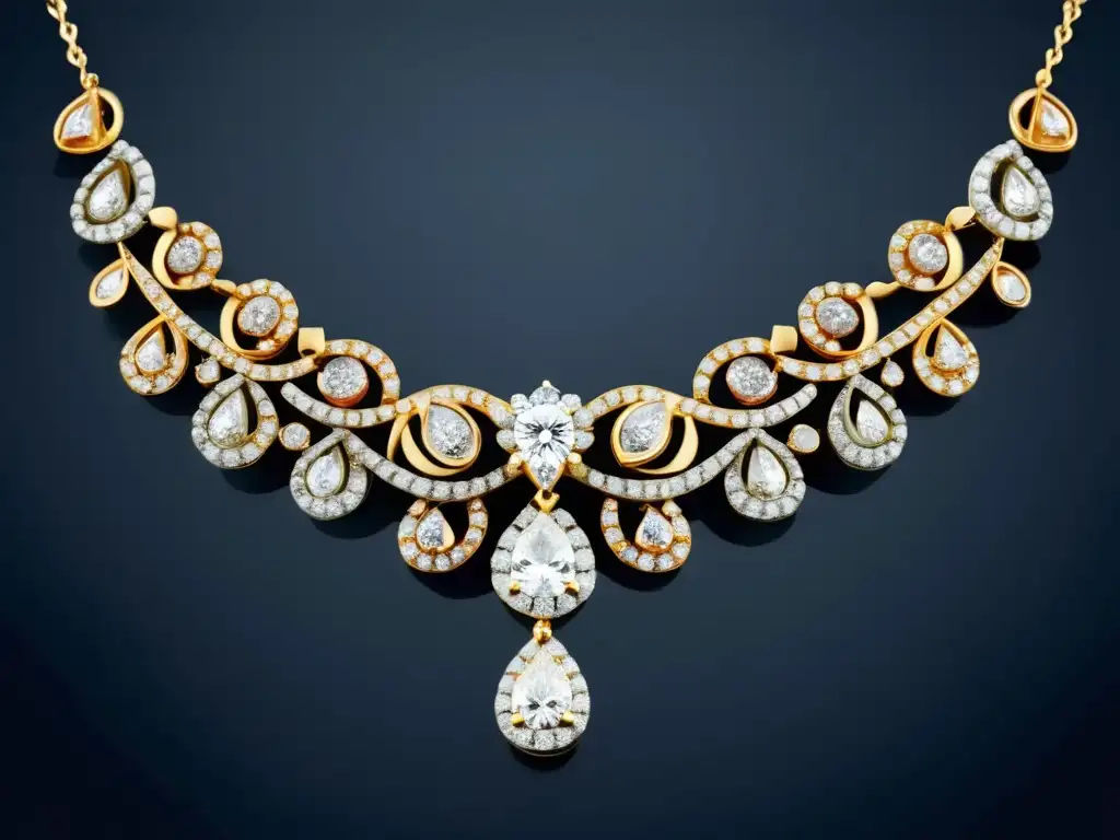 Collar de diamantes exquisito y elegante Delicado collar diamante, influencias Renacimiento y Barroco, refleja luz y tendencias futuras mercado joyería