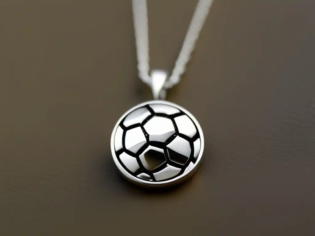 Collar de fútbol minimalista, con cadena plateada y colgante de balón de fútbol