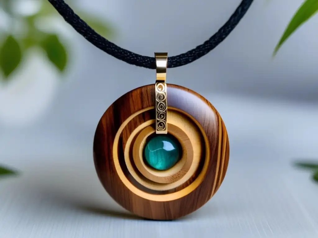 Joyas orgánicas sostenibles con madera certificada, piedra semipreciosa y resina ecofriendly