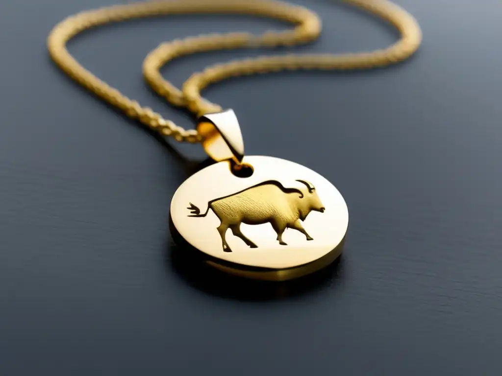 Joya prehistórica: Collar de oro con colgante búfalo, fusionando simbolismo ancestral y diseño contemporáneo