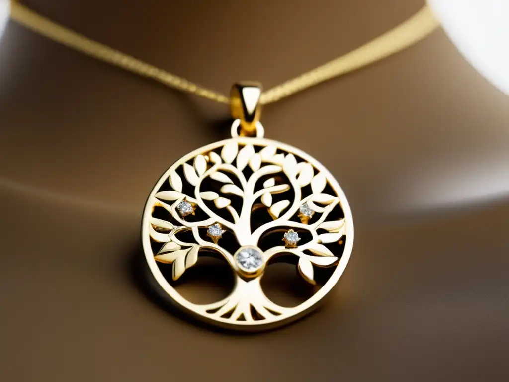 Collar de oro ético con colgante de árbol: Joyería ética: historia y evolución