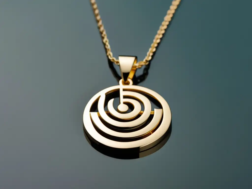 Inspiración en joyería griega: collar dorado minimalista con patrón de llave griega, combinando diseño contemporáneo y influencia de culturas antiguas