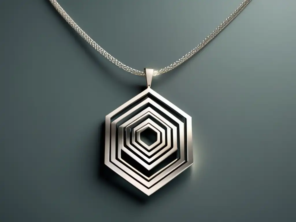 Joyería sostenible contemporánea: collar plata minimalista y geométrico, diseño elegante y moderno