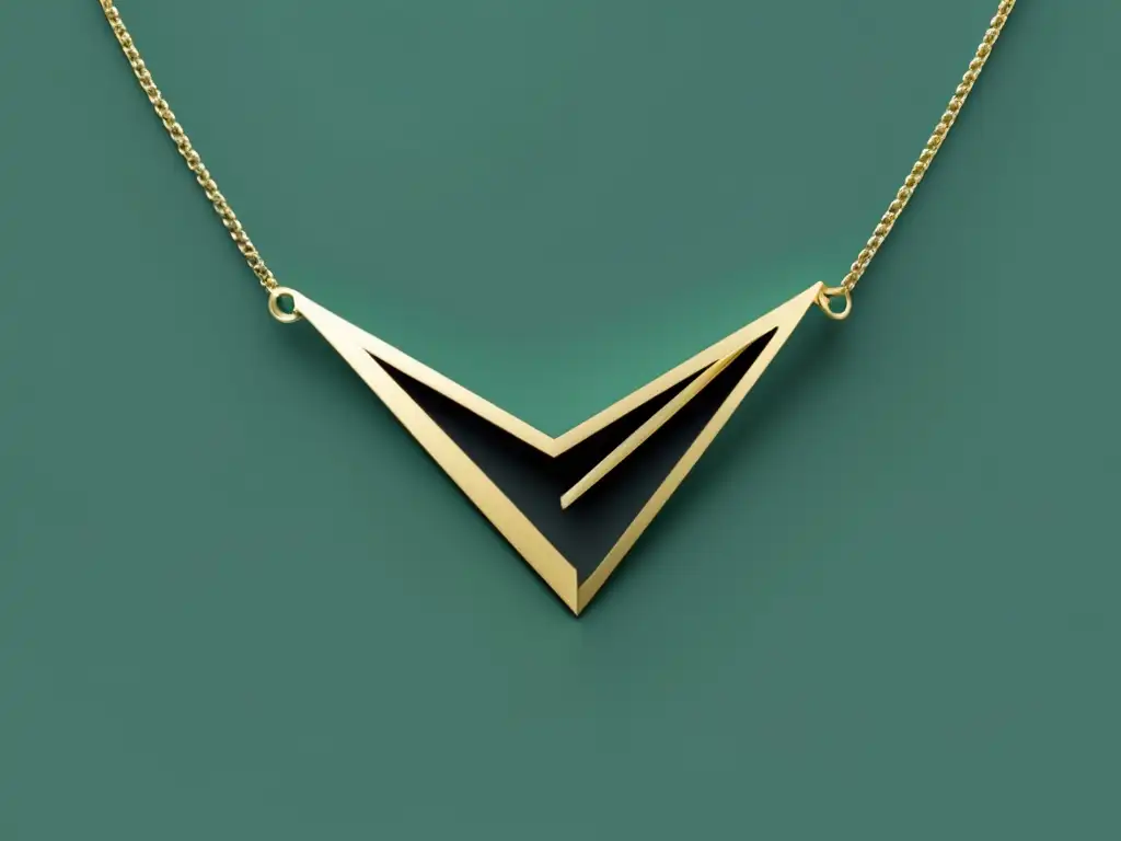 Tendencias joyería 2022: Collar minimalista geométrico con líneas limpias y ángulos afilados