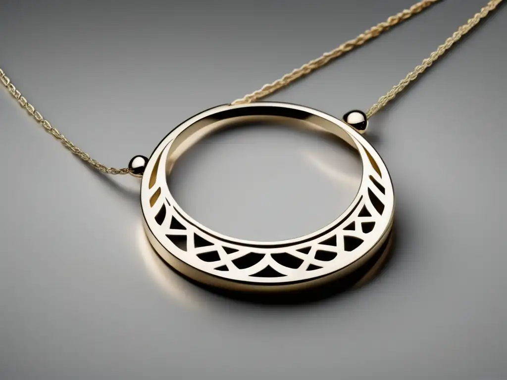 Influencia joyería antigua Grecia: Collar plata minimalista con diseño geométrico inspirado en motivos griegos