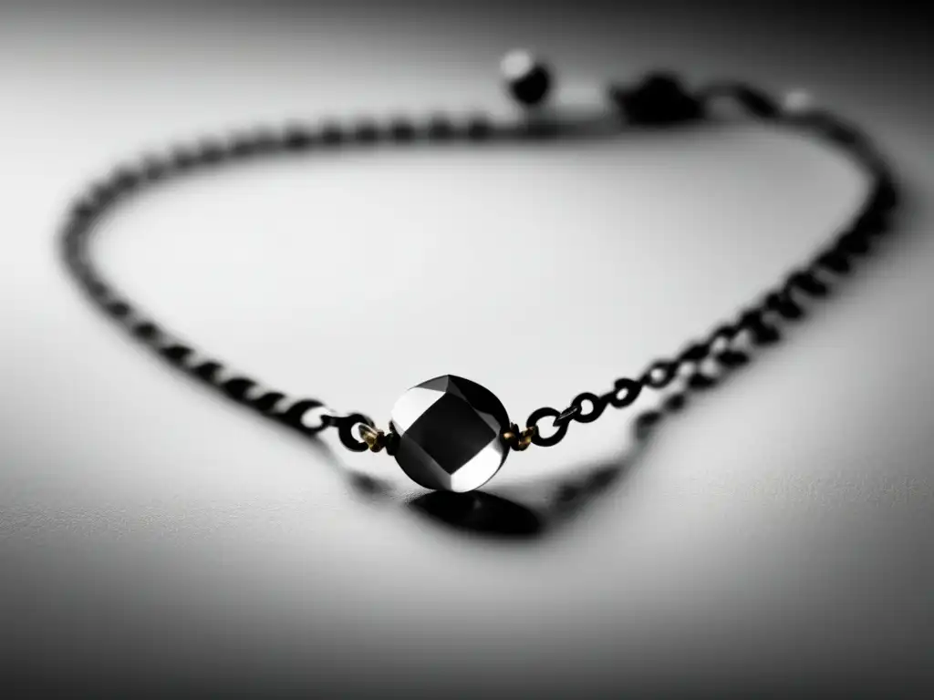 Collar minimalista con piedra preciosa suspendida Collar minimalista con piedra preciosa que muestra la evolución de las joyas a través de las eras