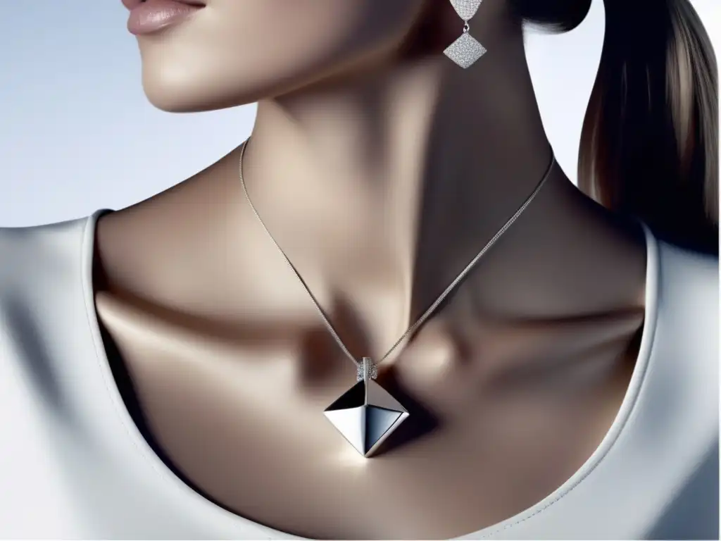 Joyería contemporánea Dior: Colecciones memorables - Collar minimalista de diseño geométrico en plata o oro blanco