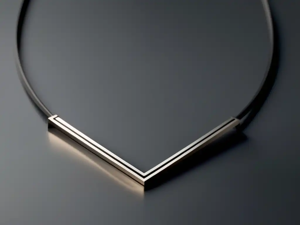 Collar minimalista de hierro y acero, reflejando la elegancia y simbolismo cultural