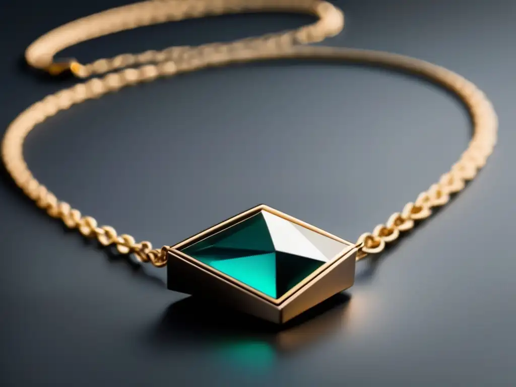Collar minimalista con diseño futurista y materiales innovadores - Tendencias futuras joyería innovadoras