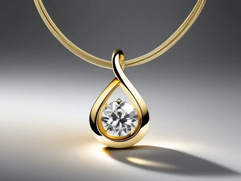 Collar de plata y oro con diamante Joyería contemporánea: interconexión de culturas