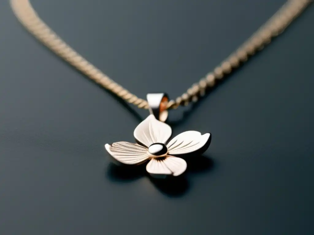 Collar minimalista con encanto de flor de cerezo