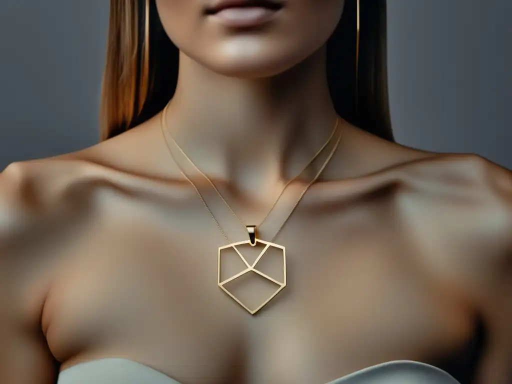 Joyería contemporánea con símbolo abstracto y elegante diseño en plata o oro