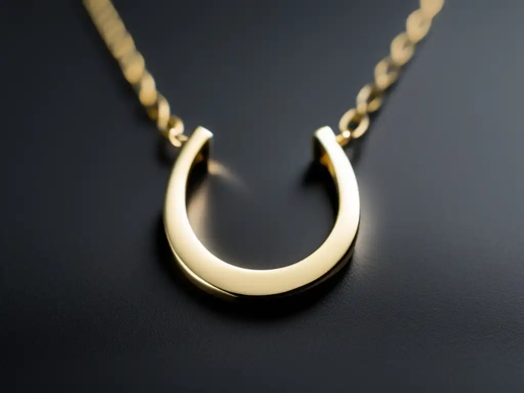 Collar minimalista elegante con colgante en forma de herradura, símbolo de buena suerte y protección