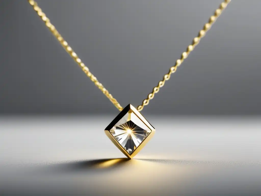 Collar de oro minimalista con diamante, resalta su valor histórico en joyas modernas