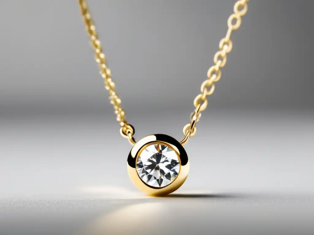 Colgante de oro con diamante, joyería contemporánea que refleja cambios en la industria (110 caracteres)