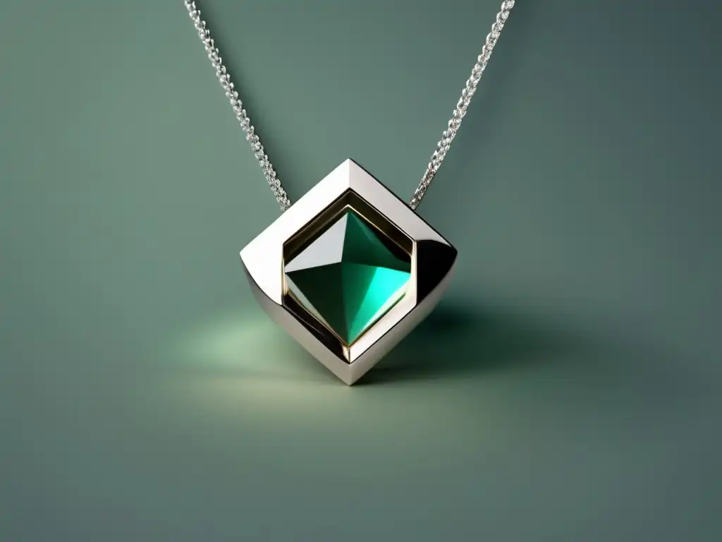 Joyería contemporánea: collar plata minimalista con piedra brillante