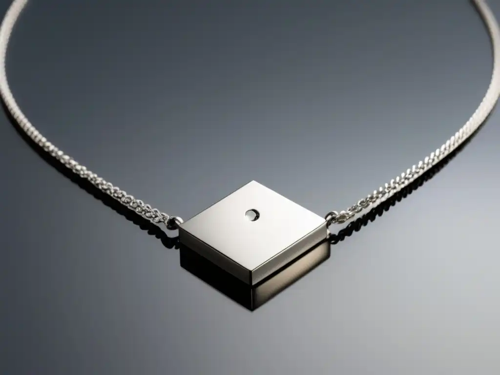 Evolución joyería minimalista: collar plata y delicado con colgante geométrico, elegante y sofisticado