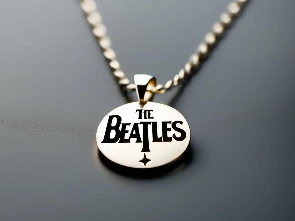 Collar plateado Beatles, diseño minimalista con diamantes