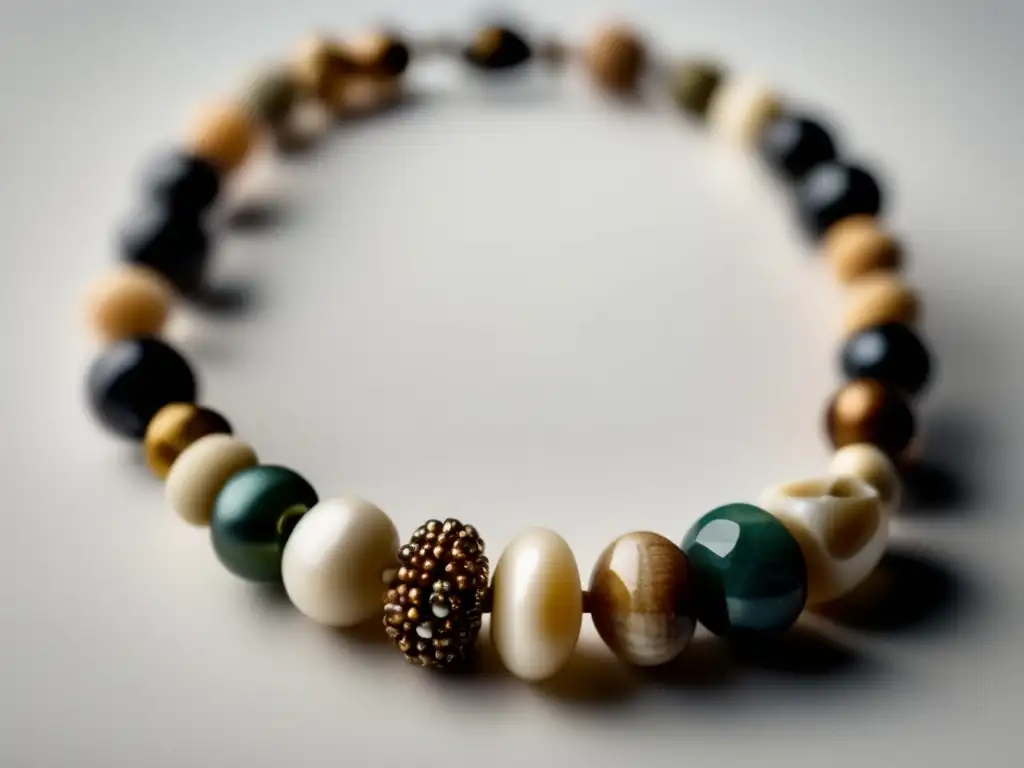 Collar prehistórico de diseño moderno Joyas prehistóricas vida y muerte - Collar delicadamente diseñado con materiales naturales