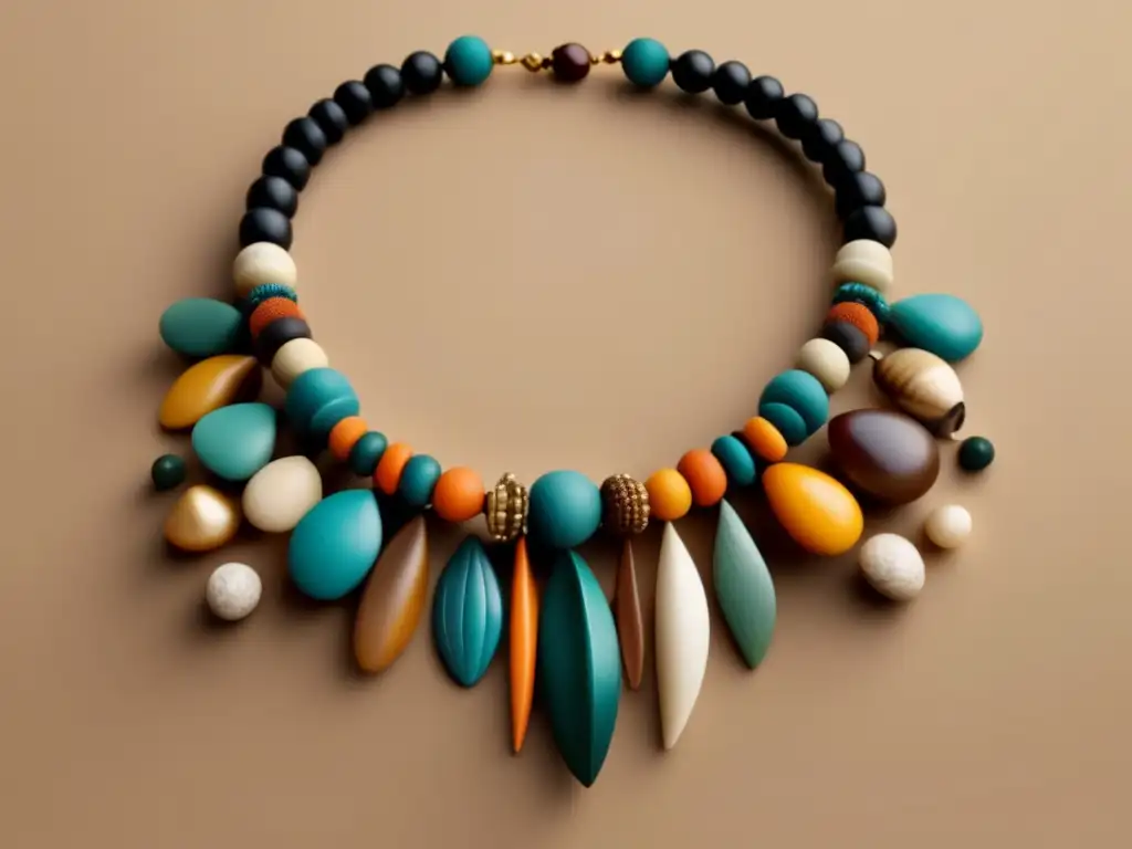 Joyas prehistóricas: Significado cultural de un collar moderno con materiales diversos