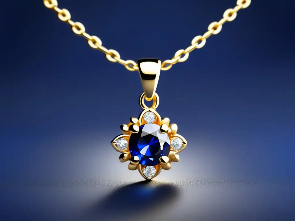 Joyería renacentista: gemas y metales preciosos, collar de sapphire y diamantes en cadena de oro