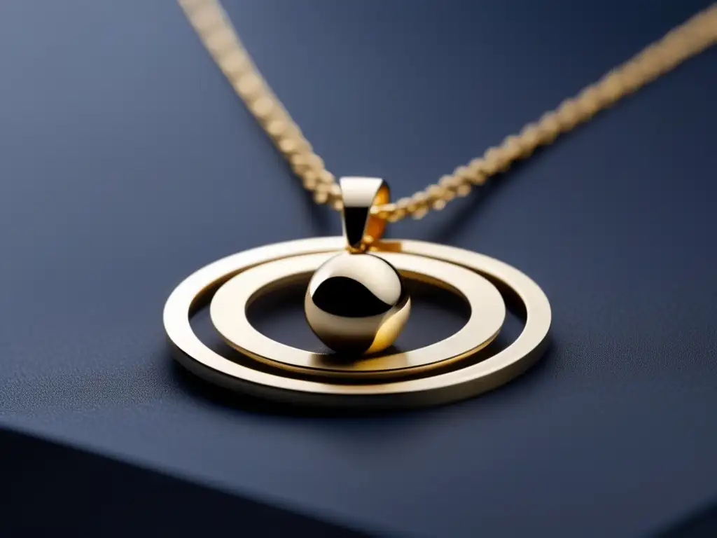 Joyería inspirada en planetas: Collar minimalista de plata con encanto circular grabado con los anillos de Saturno en una imagen 8k detallada