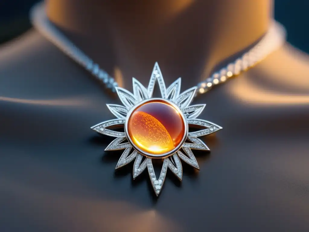 Joyería celestial: Collar plateado con colgantes de sol, luna y Mercurio