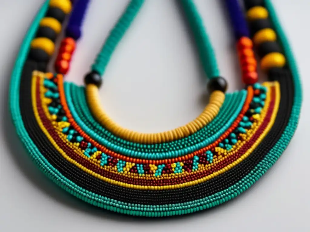 Joyería zulú: Historia y tradición - Collar Zulu moderno y minimalista con vibrantes colores y detalles intrincados