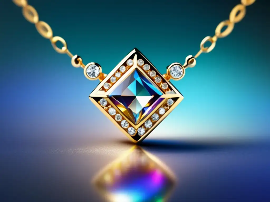 Joyería: Historia y Ritos de Prosperidad - Imagen 8k detallada de un elegante collar de diamantes con filigrana de oro