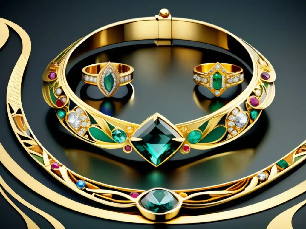 Evolución joyería alta gama Historia y evolución de la joyería de alta gama: imagen 8k muestra influencias Art Nouveau, Art Deco y diseño contemporáneo