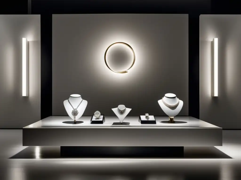 Evolución joyería Alta Costura: Minimalista y elegante exposición de joyas de distintas décadas resalta artesanía y estilo único