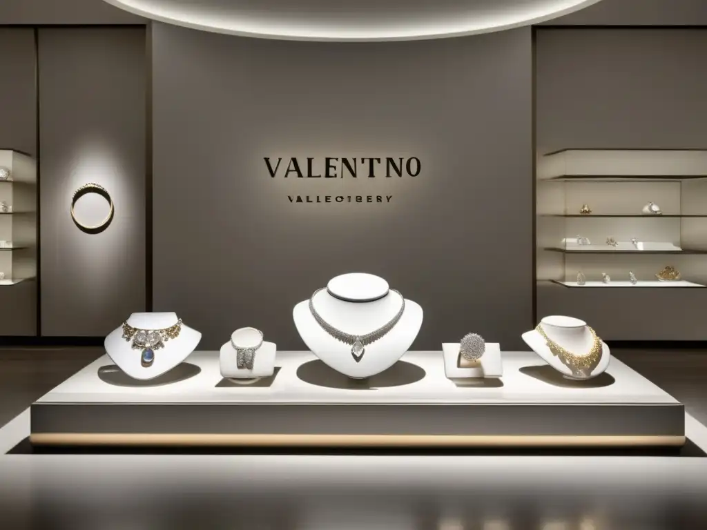 Joyería contemporánea - Valentino: exhibición elegante y moderna con piezas exquisitas