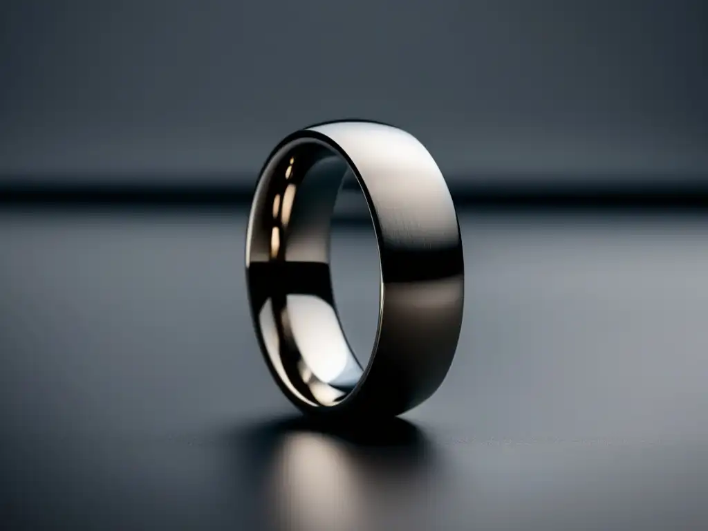 Joyería de titanio: anillo minimalista de titanio en 8k, diseño elegante y resistencia duradera