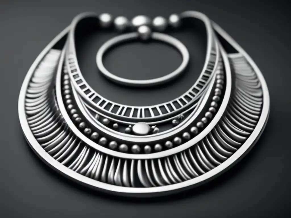 Historia joyería tribal africana: collar tribal africano con cuentas en tonos terrosos y diseño simétrico cautivador