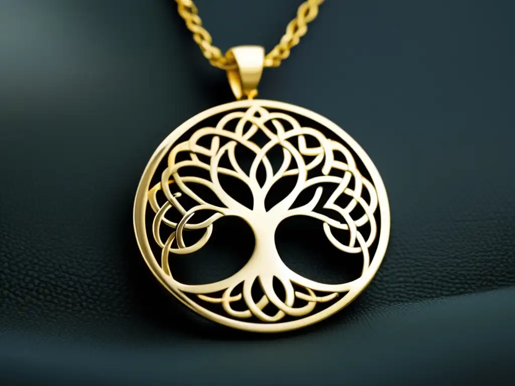 Joyería celta: historia y simbolismo con un hermoso colgante del Árbol de la Vida y un fondo elegante